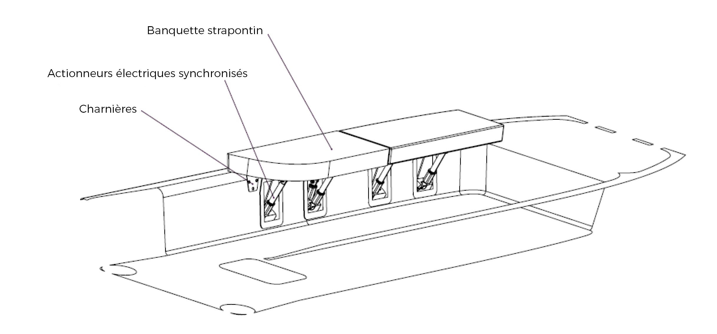 Banquette strapontin