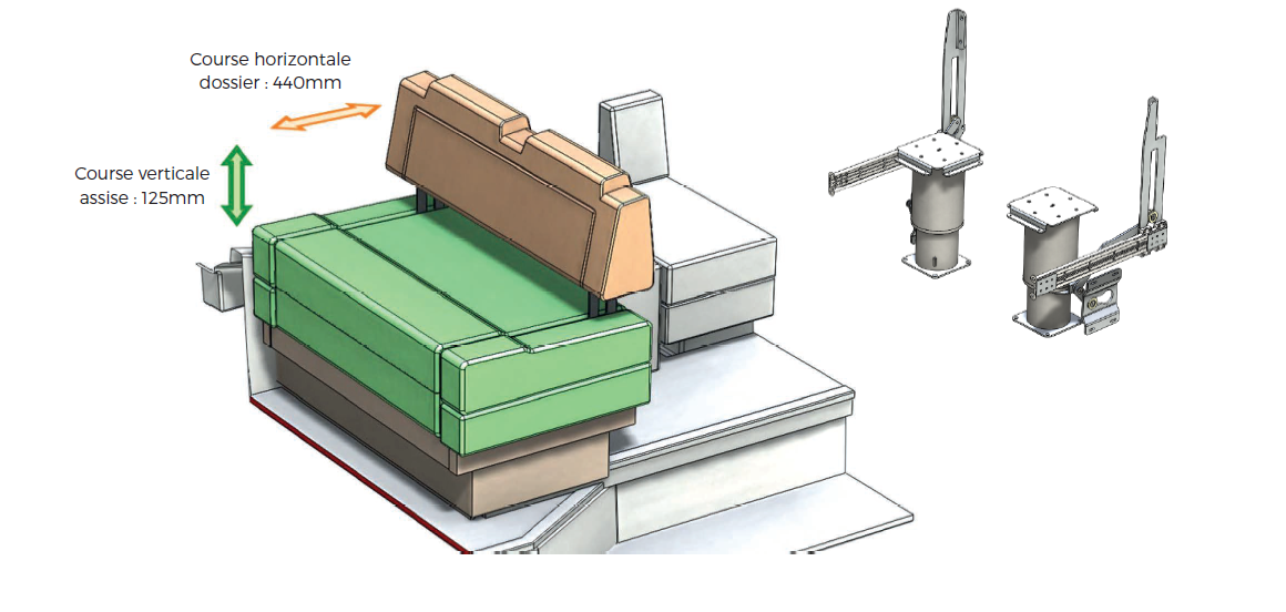 Banquette pilote convertible