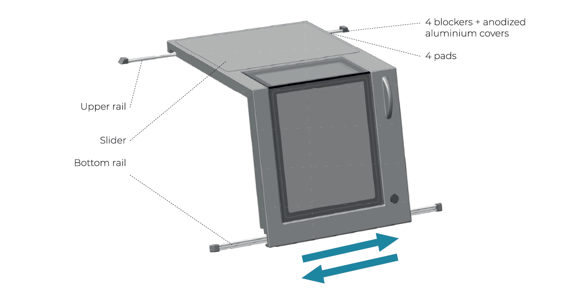 Horizontal sliding door