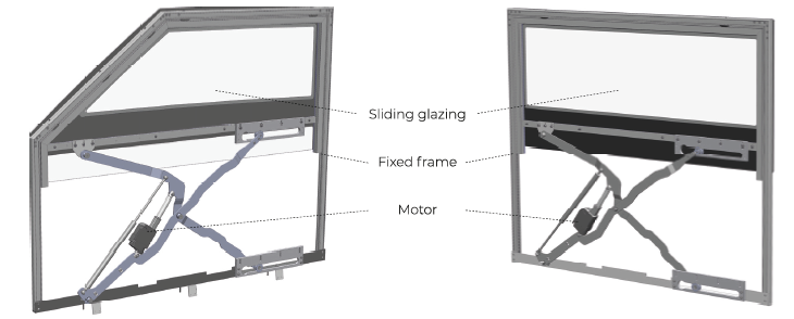 Electric sliding windows