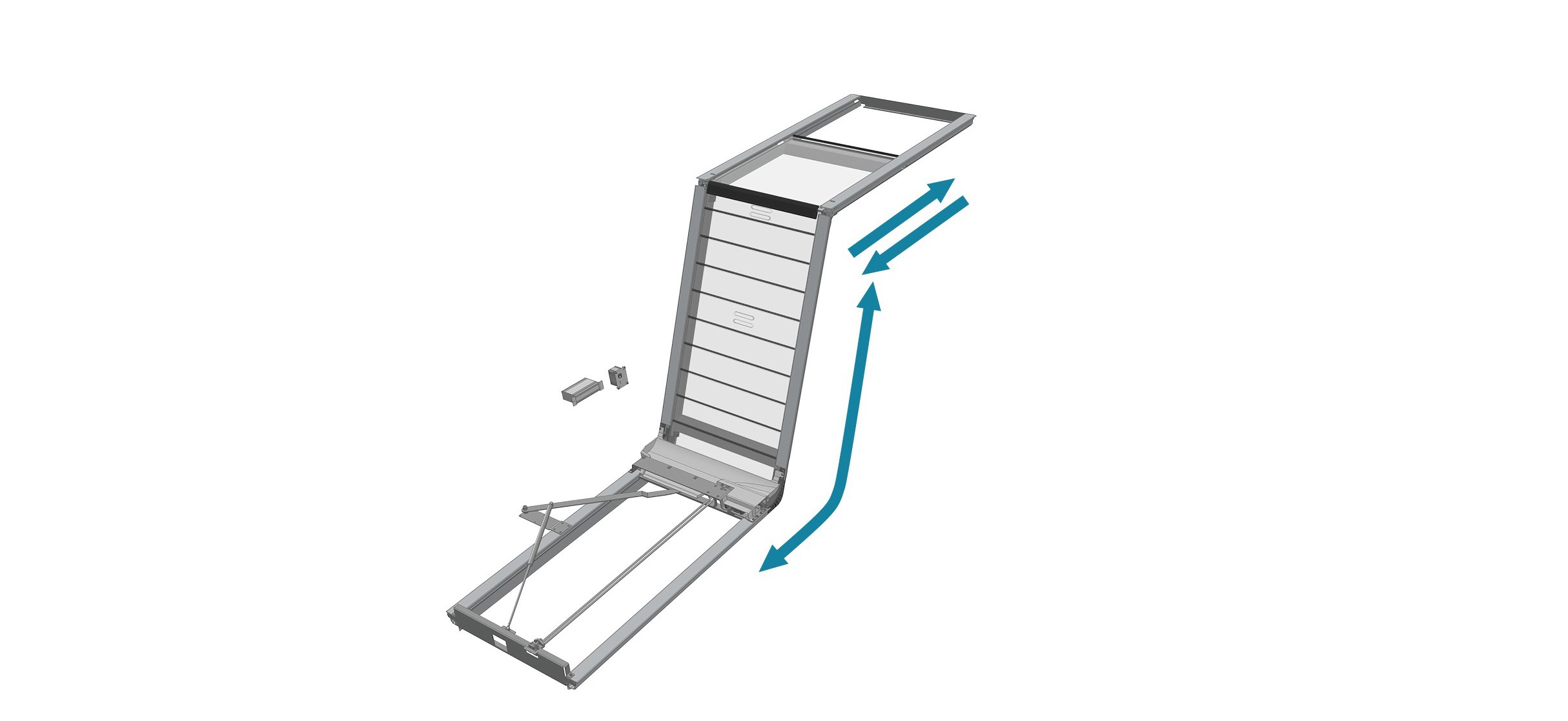 Companionway with sectional sliding door